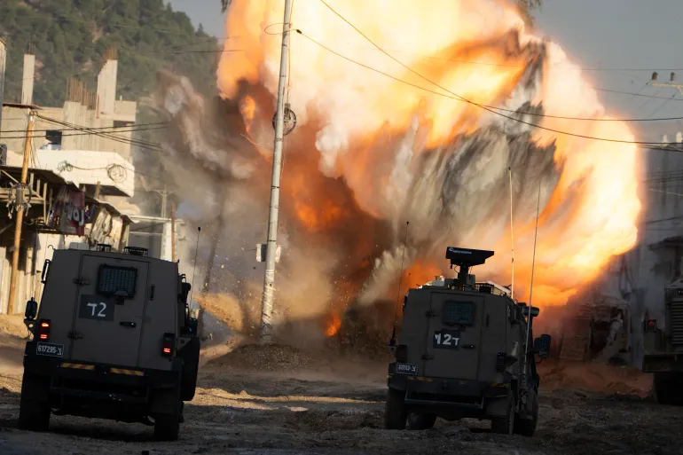 Israeli military drones strike bicyclists in Gaza killing two Palestinians